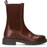 Manfield - Dames - Bruine leren chelsea boots - Maat 36
