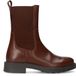 Manfield - Dames - Bruine leren chelsea boots - Maat 36