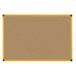 Bi-Office Ultrabrite Kurkboard, Prikbord Met Gele Aluminium Omlijsting Voor Extra Hoge Zichtbaarheid, 90 x 60 cm