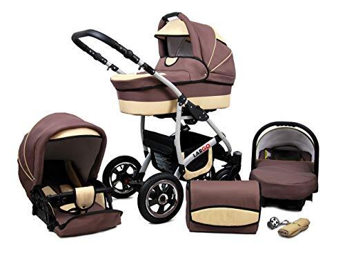 SaintBaby Kinderwagen 3in1 2in1 Set Isofix Buggy Autostoeltje NEW-L-Go by Latte Beige 3in1 (inclusief autostoeltje)