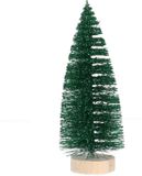 House of Seasons Groen Glitter Kerstboompje 15 cm