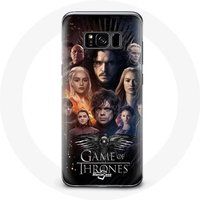 Maniacase Samsung Galaxy S8 Plus Hoesje Game of Thrones Seizoen 8 De IJzeren Troon The Crew Poster Eagle Logo Grijs
