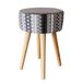 King Home S1706014 kruk Fantasia grijs in KD, 36 x 36 x 45 H