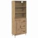 vidaXL Highboard - Artisanaal Eiken - 69,5 x 34 x 180 cm