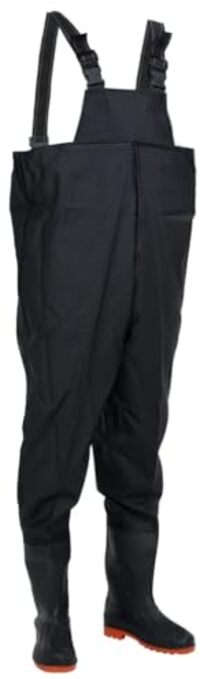 vidaXL Cuissardes avec bottes noir taille 46