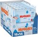 Huggies Pure billendoekjes - 18 x 56 stuks - Voordeelverpakking - Gevoelige Huid