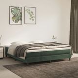 Matelas à ressorts ensachés medium 180x200x20 cm velours vert foncé