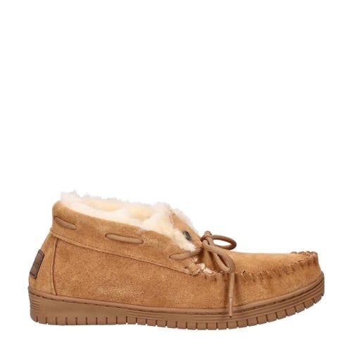 Warmbat Australia suède pantoffels cognac