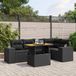 Maison Exclusive - Ensemble de meubles de jardin 6 pièces avec canapé et coussins, noir, en polyrotin