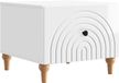 vidaXL Salontafel met lade Hoogglans Wit 49 x 50 x 40 cm Bewerkt hout