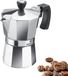 Westmark Espressomachine Brasilia, 1 stuk – klassieke koffiezetter voor 3 kopjes – robuuste aluminium koffiezetter voor aromatische koffie – zilver/zwart