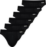 NUR DER Katoenen stretch slip voor heren, zwart, effen, maat L, 6 stuks