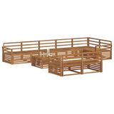 vidaXL - Buiten - bank - set - 9 - st - Naturel - Massief - Acacia - Hout