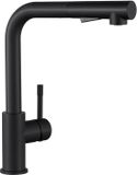 Ibenzoa® Professionele Zwarte Keukenkraan met Uittrekbare Armatuur en 360° Draaibare Functie