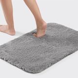 Good Nite Microvezel badmat 50 x 80 cm, machinewasbaar, zeer absorberend badtapijt, antislip badkamermatten, sneldrogend, grijs