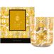 ipuro Golden Glow Geurkaars - Cylinder - Cocoa, Fruitig, Grapefruit, Patchoeli, Vanille, Violet - Goud, Wit - 270 g