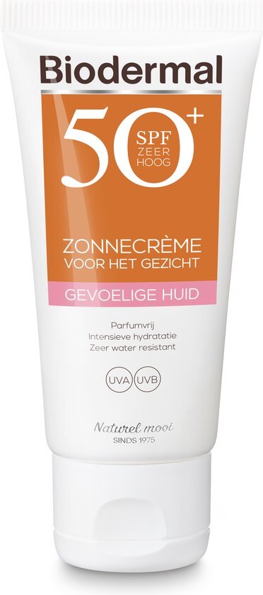 Biodermal Zonnecreme Gezicht Gevoelige Huid SPF50