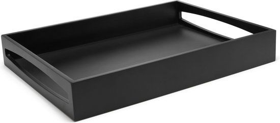 Leopold Vienna Dienblad rechthoek 40x30x6cm MDF zwart