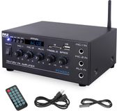 Pyle Audioversterker - 200 Watt - Draadloos Bluetooth Stereo Versterker - USB, SD, AUX, Microfooningang, Radio, LCD-Scherm en RCA