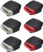 Benson set de phares de vélo à LED - 3x - rouge / blanc - silicone - étanche - 12 puces