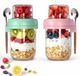 Muesli-beker pour le voyage avec un compartiment pour ingrédients humides et secs