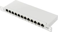 Renkforce RF-4996628 12 poorten Patchpaneel 254 mm (10) CAT 6A 0.5 HE Grijs