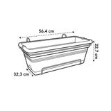 Elho Green Basics Balkonbak XL All-in-1 55 - Plantenbak voor Balkon Buiten - Kunststof - Bruin - 55 x 34 x 23 cm