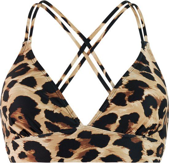 Protest MIXSupers Triangel bikini top Dames Dierenprint Bruin