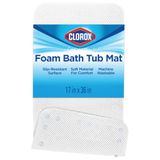 Duck Clorox Badmat met zachte bekleding, antislip badmat met zuignap voor comfort en veiligheid, 43,2 x 91,4 cm, wit