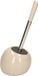 5Five WC-/toiletborstel met houder rond - beige glans - keramiek - 36 cm