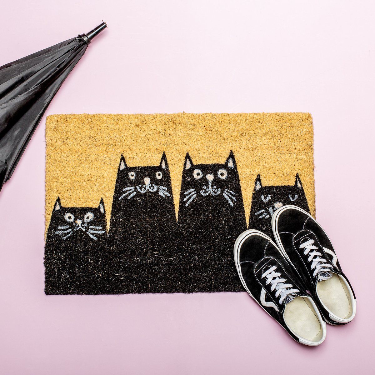 Fisura Katten Deurmat - Zwart/Wit/Beige/Bruin - 2023