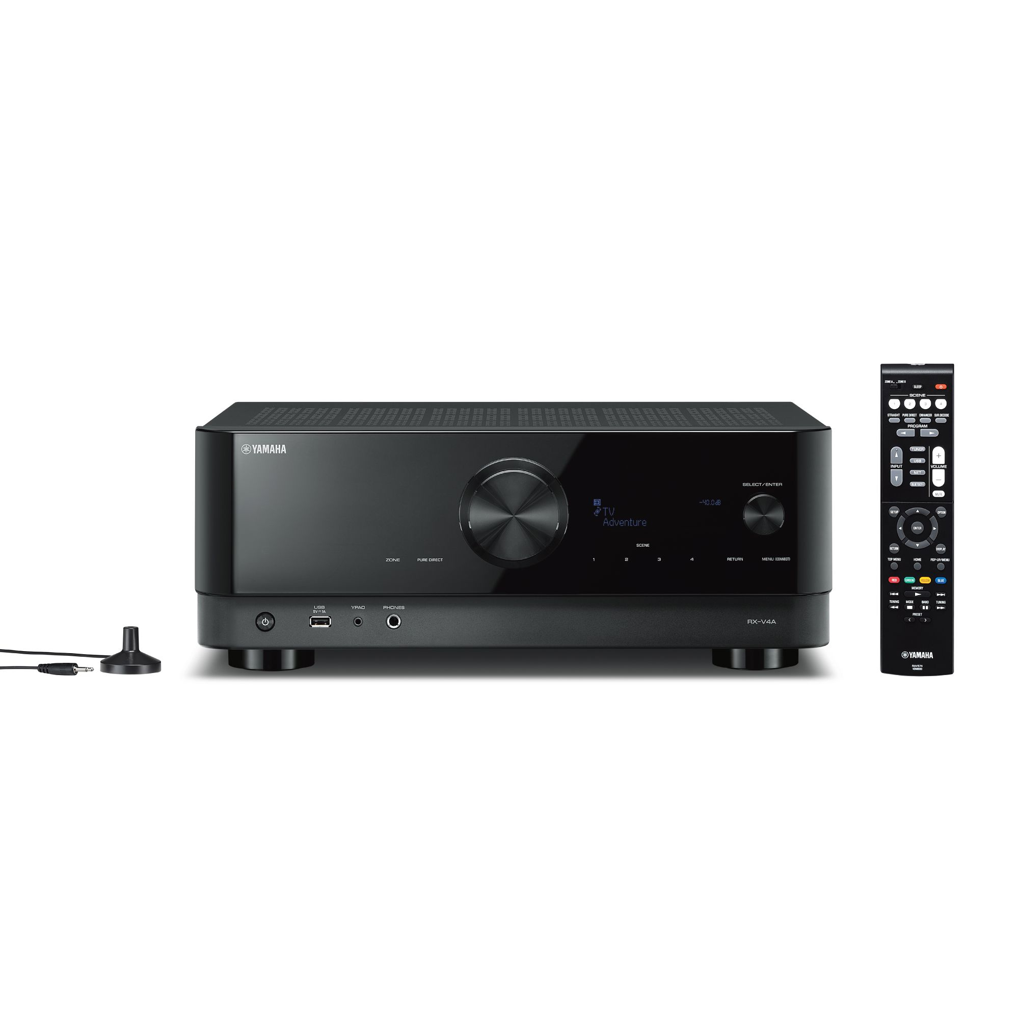 Yamaha RX-V4A 5.2 Channel 3D Surround Sound Receiver - Black