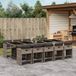 Maison Exclusive - Ensemble de jardin, 11 pièces, avec coussins, gris, en polyrotin