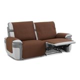 Maxifundas-bankhoes, Maxifundas Zetelovertrek. Hoes voor sofa en ligzetel, 3-zit, bruin Salvasofá vloeibaar afweermiddel met antislip achterkant.