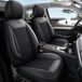 Auto Interieur Meester Nissan Autostoelhoezen voor de Nissan Townstar, perfect passend | Set van 2 stuks | Voor bestuurdersstoel en passagiersstoel, AIS-serie | Zwart met zwarte stiksels