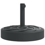 VidaXL Parasolvoet Zwart 25 kg Rond