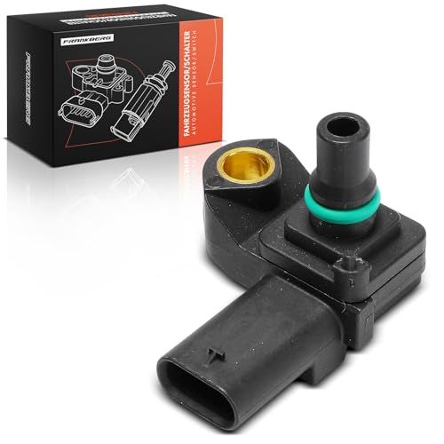 Frankberg Oplaaddruksensor zuigbuisdruk compatibel met 1-serie E81 E87 2004-2012 3-serie F30 F80 2011-2018 5-serie E60 2005-2009 X1 E84 2009-2015 M.i.n.i R56 2009 10-20 13 Vervanging # 7804742