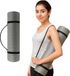 Endless NBR Yogamat 183x61x1 cm met Draagriem & Straps – Extra Dikke Antislip Fitnessmat – Zachte Comfortabele Sportmat voor Yoga, Pilates, Fitness, Stretching & Gym Training – Lichtgewicht Trainingsmat voor Thuis & Sportschool – Grijs