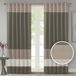 Madison Park Amherst Vensterpaneel, Polyoni, 50 x 84 cm, zwart raamplaat 50x84 natuur