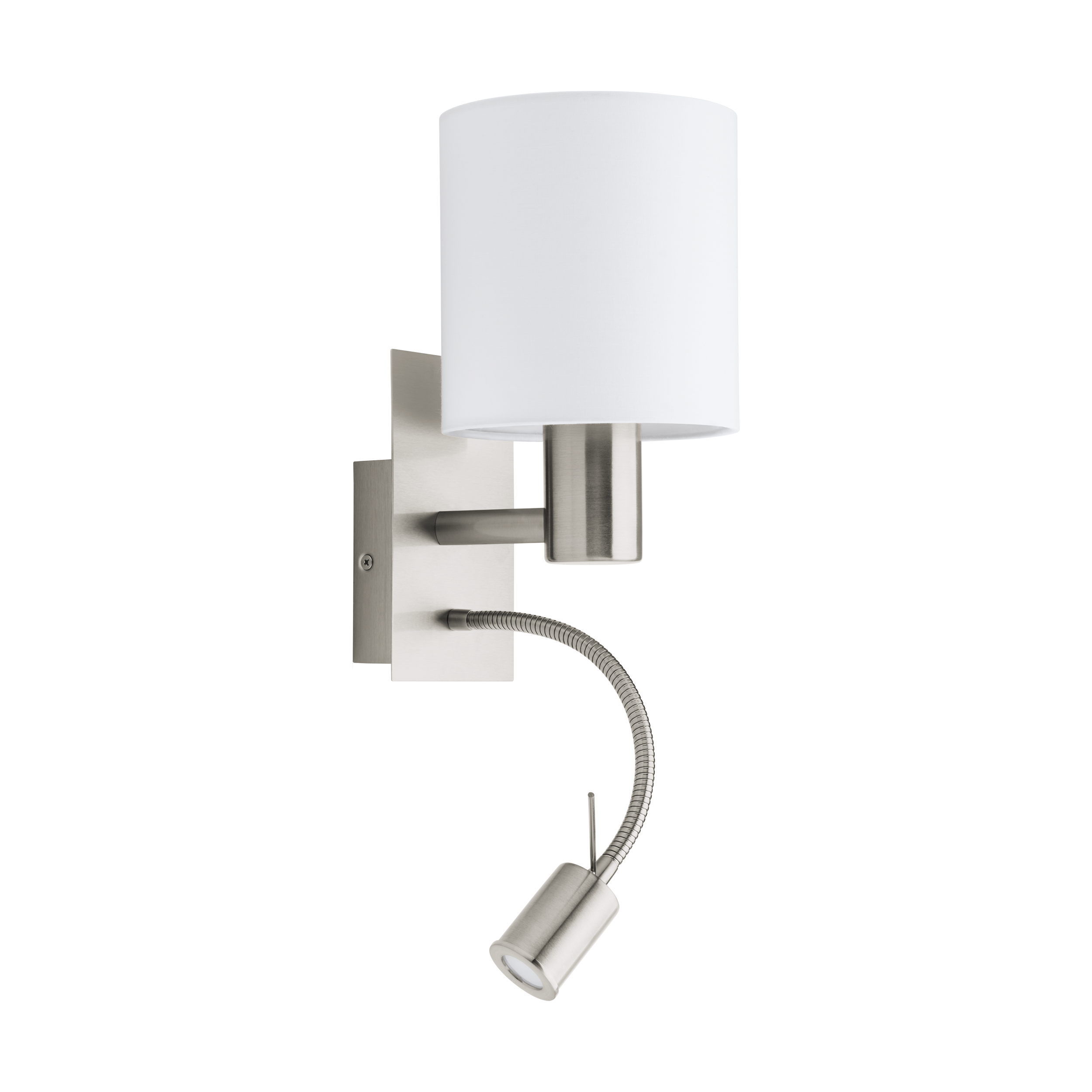 EGLO Pasteri Wandlamp - 38 cm - Staal, Stof/Weefsel