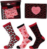 Apollo Valentijn Cadeau Sokken Giftbox Cupid Hearts Dames met gratis wenskaart