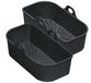 KÜCHENPROFI Mand inzetstuk 1/2 voor heteluchtfriteuse IMPULS, siliconen, ovenbestendig, set van 2 met zijdelingse handgrepen, 24 x 11 x 9,5 cm, speciale bodemstructuur voor gelijkmatige