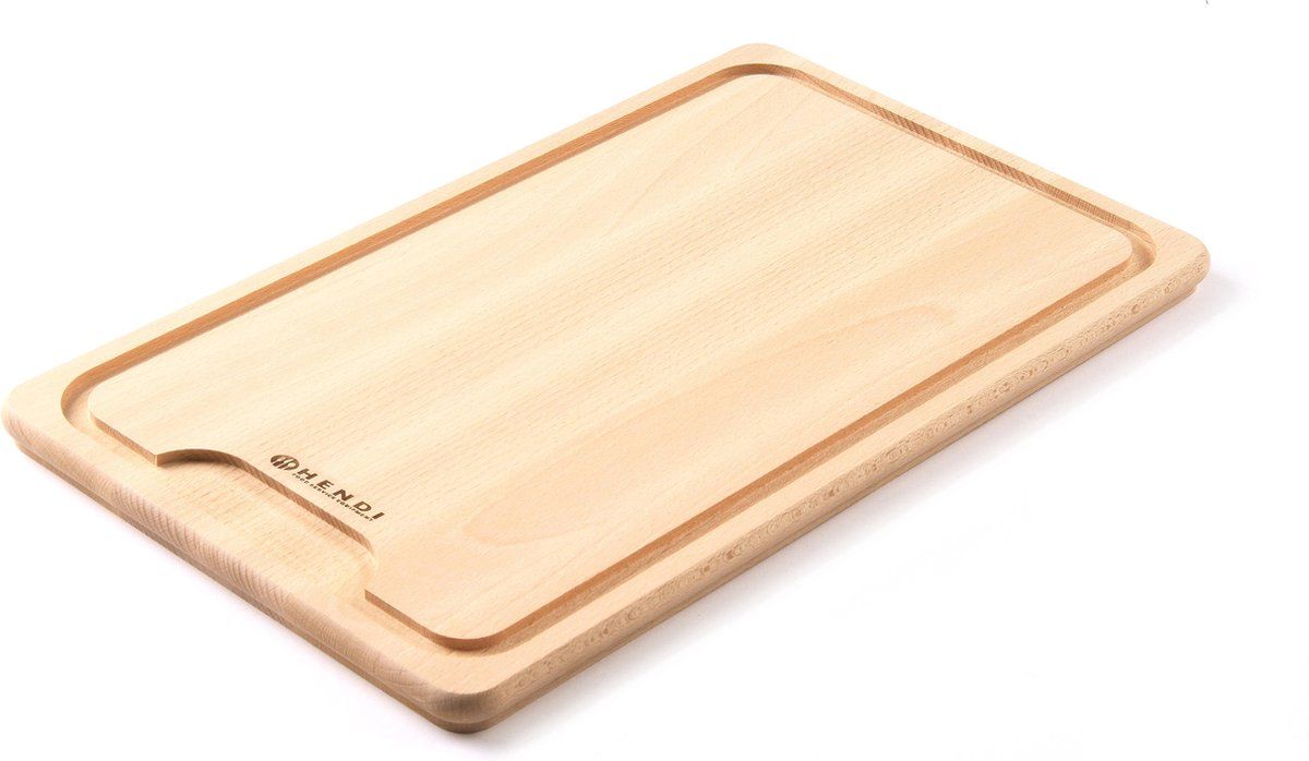 Hendi Snijplank Beukenhout met Sapgeul 39x23x(H)1,6cm