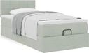 Maison Exclusive - Cadre de lit ottoman avec matelas, gris clair, 90x200 cm, velours