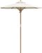 vidaXL Bamboe Stokparasol Rond Crèmewit 180 x 230 cm
