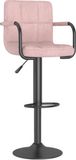 vidaXL Barkruk fluweel roze