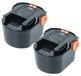 AEG vhbw 2x Batterie Ersatz für AEG 0700 980 320, B1215R, B1220R, M1230R für Werkzeug (2100 mAh, NiMH, 12 V)