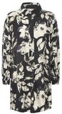 Fransa FRARIANA DR 13 Dames Mini Jurk XL Viscose Polyamide Lange Mouw Klassieke Kraag Casual Gemeleerd DIS FLORAL BLACK