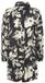 Fransa FRARIANA DR 13 Dames Mini Jurk XL Viscose Polyamide Lange Mouw Klassieke Kraag Casual Gemeleerd DIS FLORAL BLACK