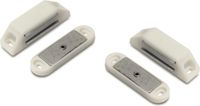 Bellatio Design 2x stuks magneetsnapper met metalen sluitplaat - wit